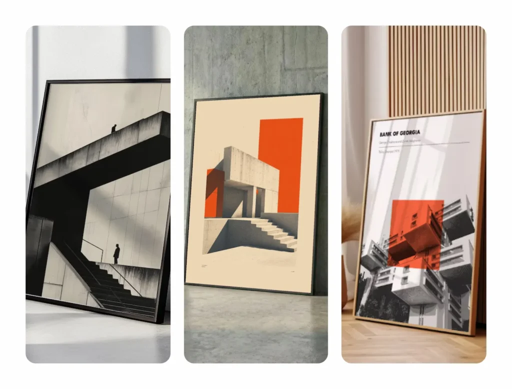 29 Brutalist Architecture Posters for Bold Statements