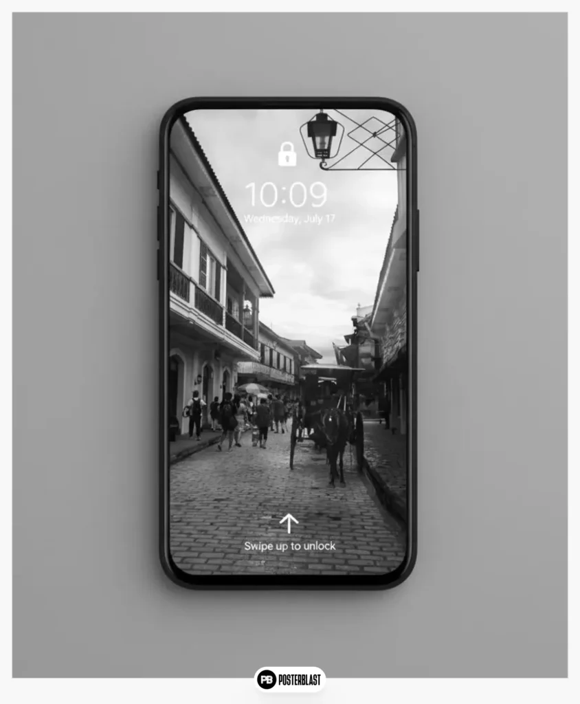Mobile wallpaper Vigan Street heritage black & White