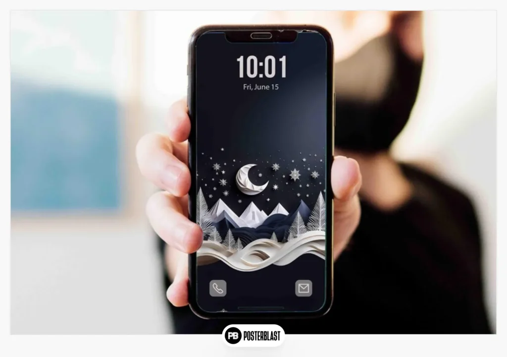 Dark Winter landscape iPhone Wallpaper,