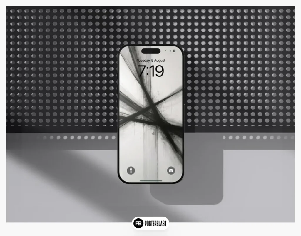 Minimalist Black and White Abstract iPhone Wallpaper