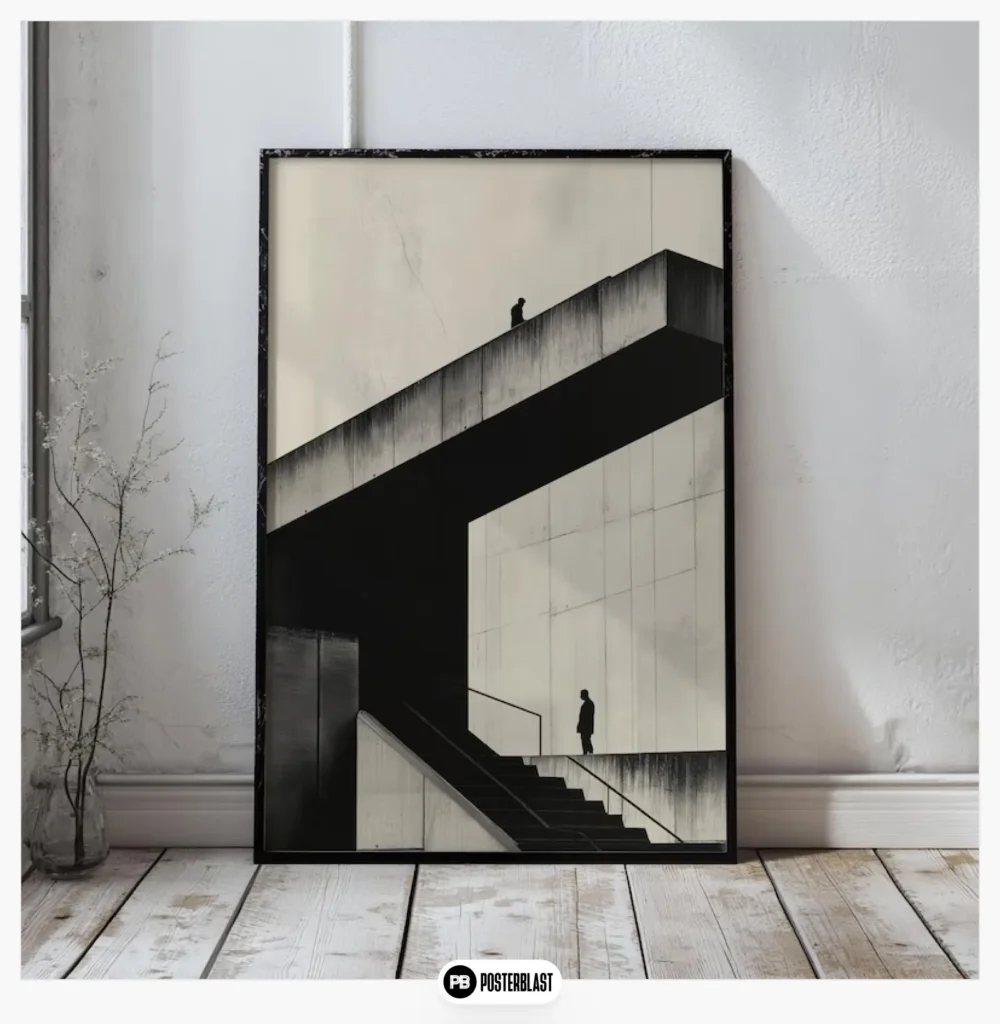 Brutalist Architecture Art Print: Concrete Building Poster 