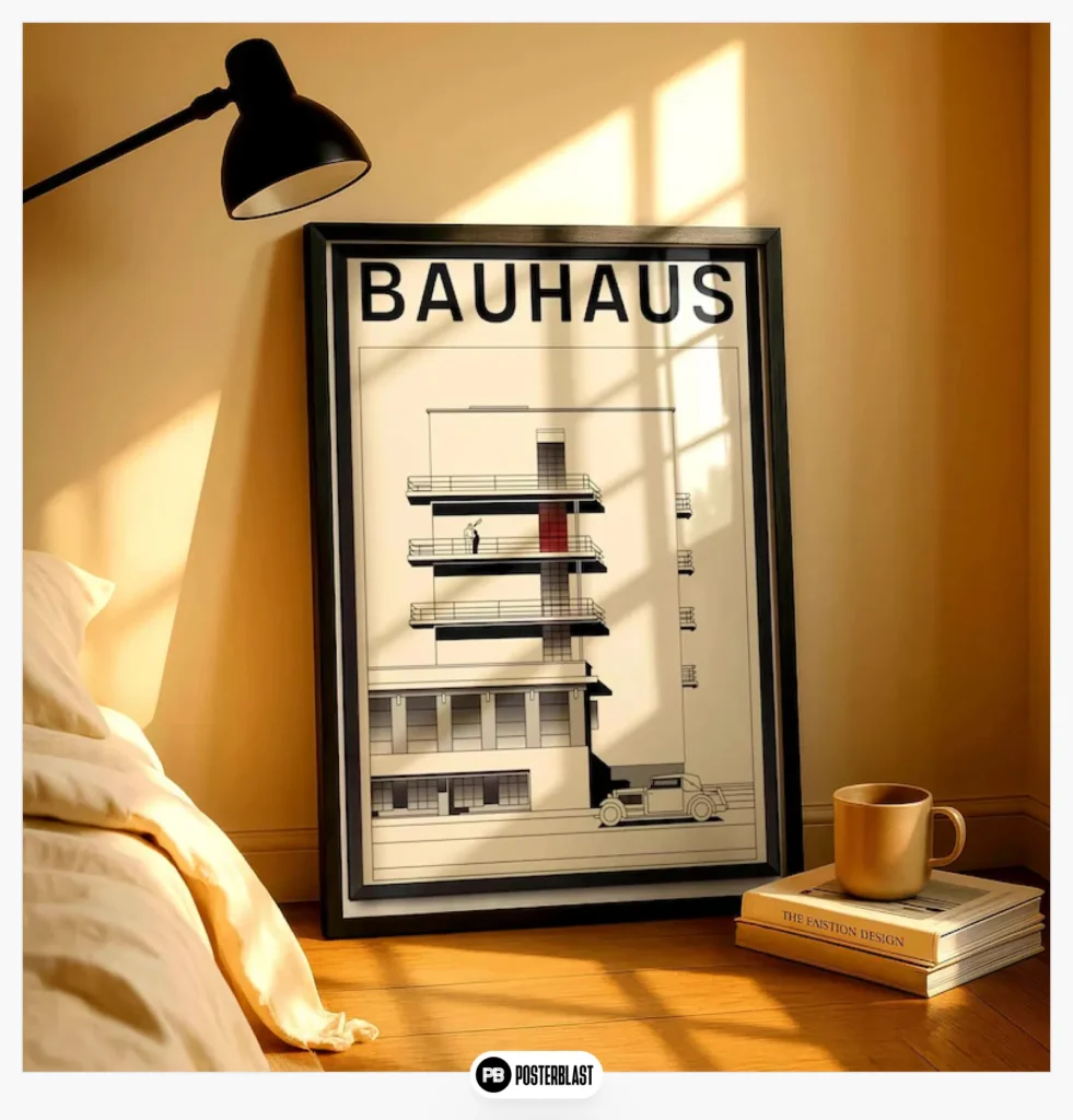 Bauhaus Architecture Print: Brutalist Wall Art Poster for Home or Office Decor
