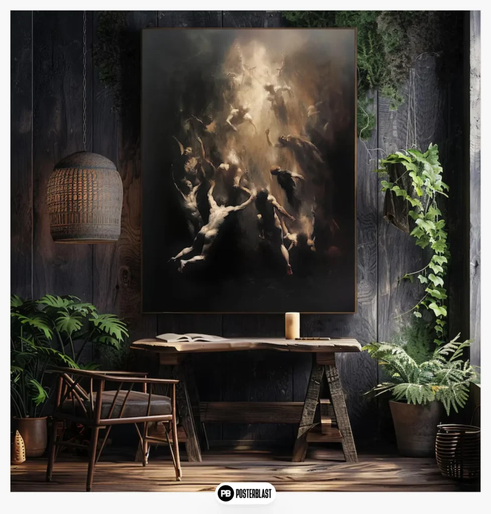 Fall to Hell Wall Art Print Gothic Wall Art