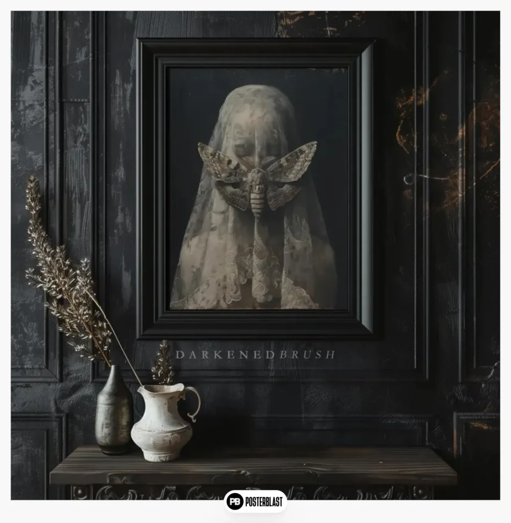 Veiled Woman Moth Art