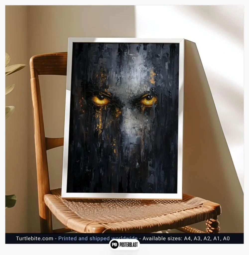 Gothic Glowing Eyes Print
