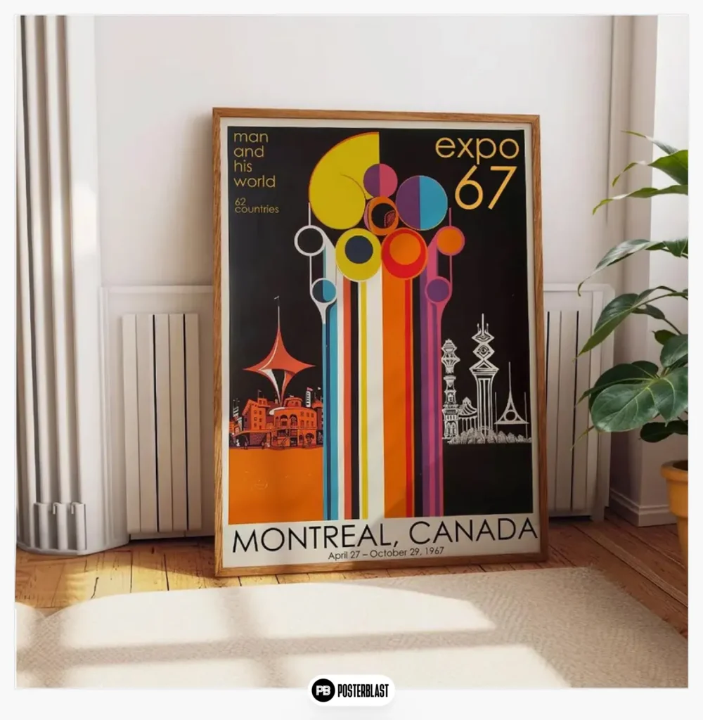 Expo 67 Montreal Poster: Mid-Century Modern World's Fair Print