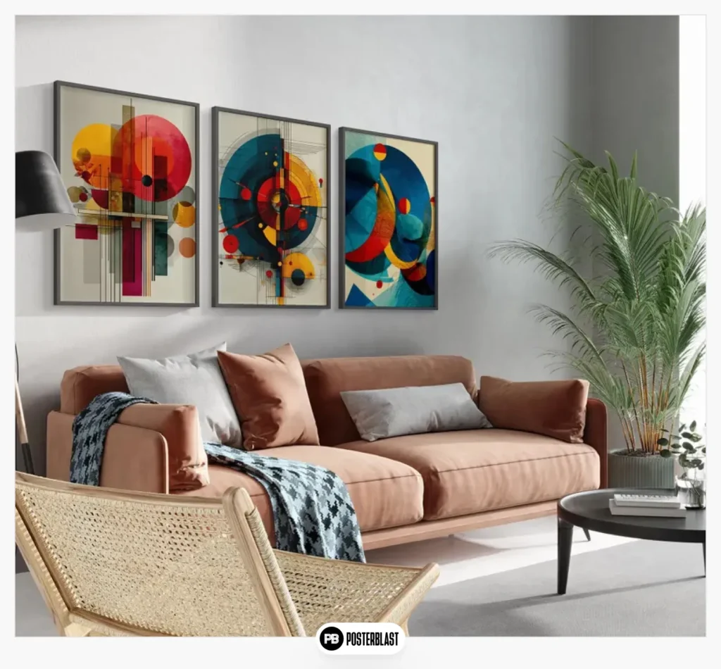 Bauhaus Print Set Mid-Century Modern Geometric Wall Art Digital Download