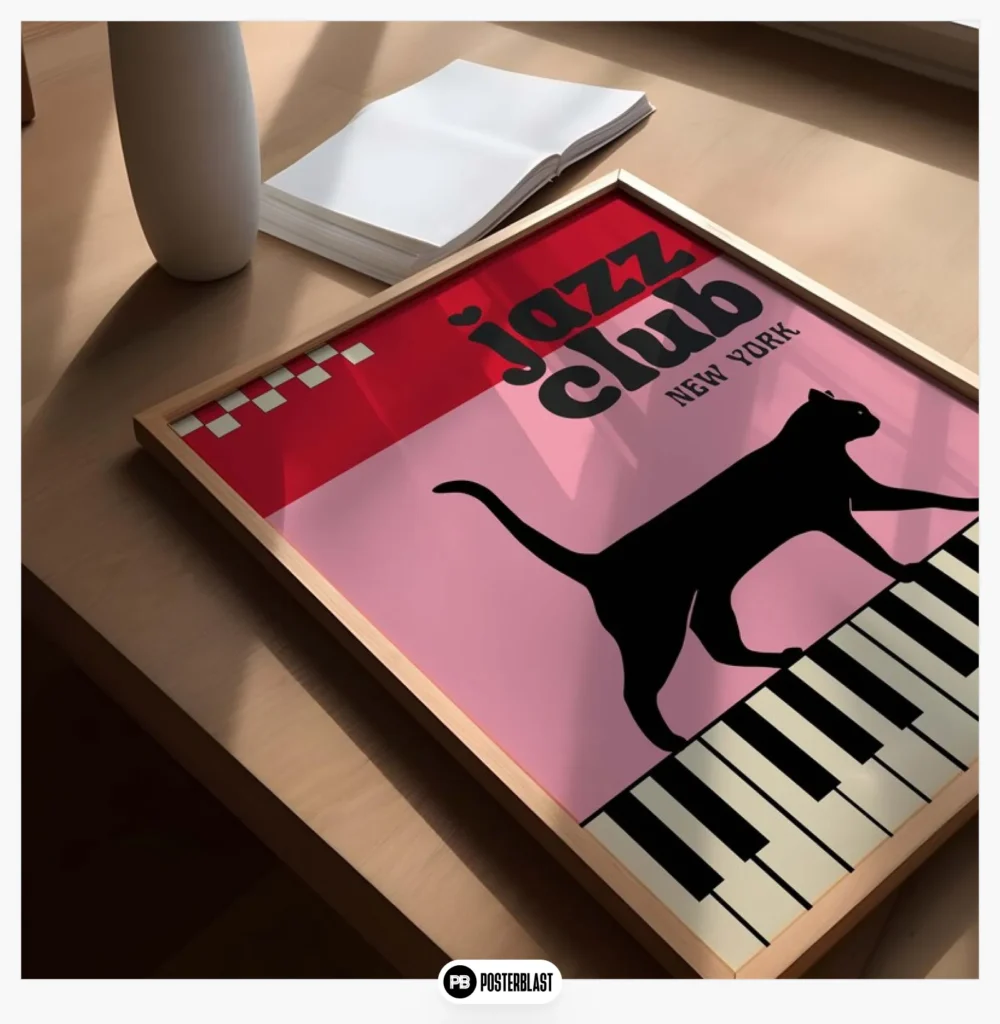 Retro Jazz Club Art Print: Music Festival Poster 