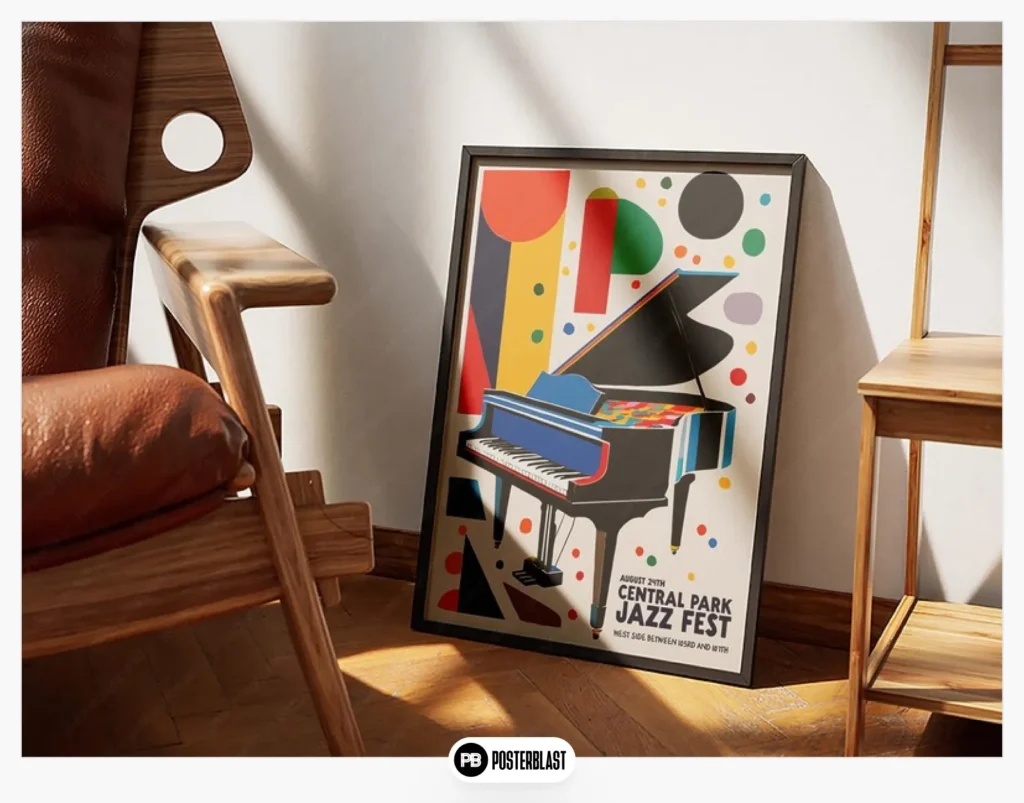 Retro Central Park Jazz Festival Poster