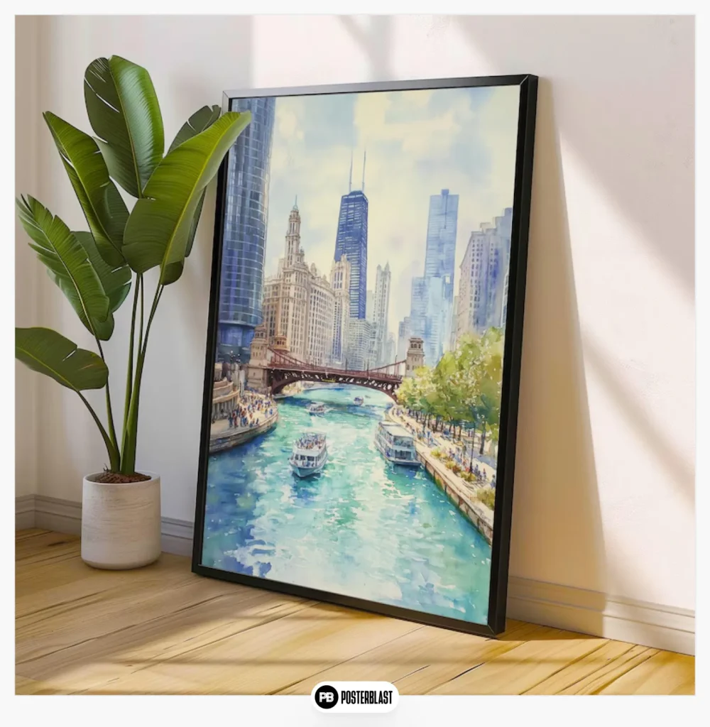 Chicago Watercolor Painting