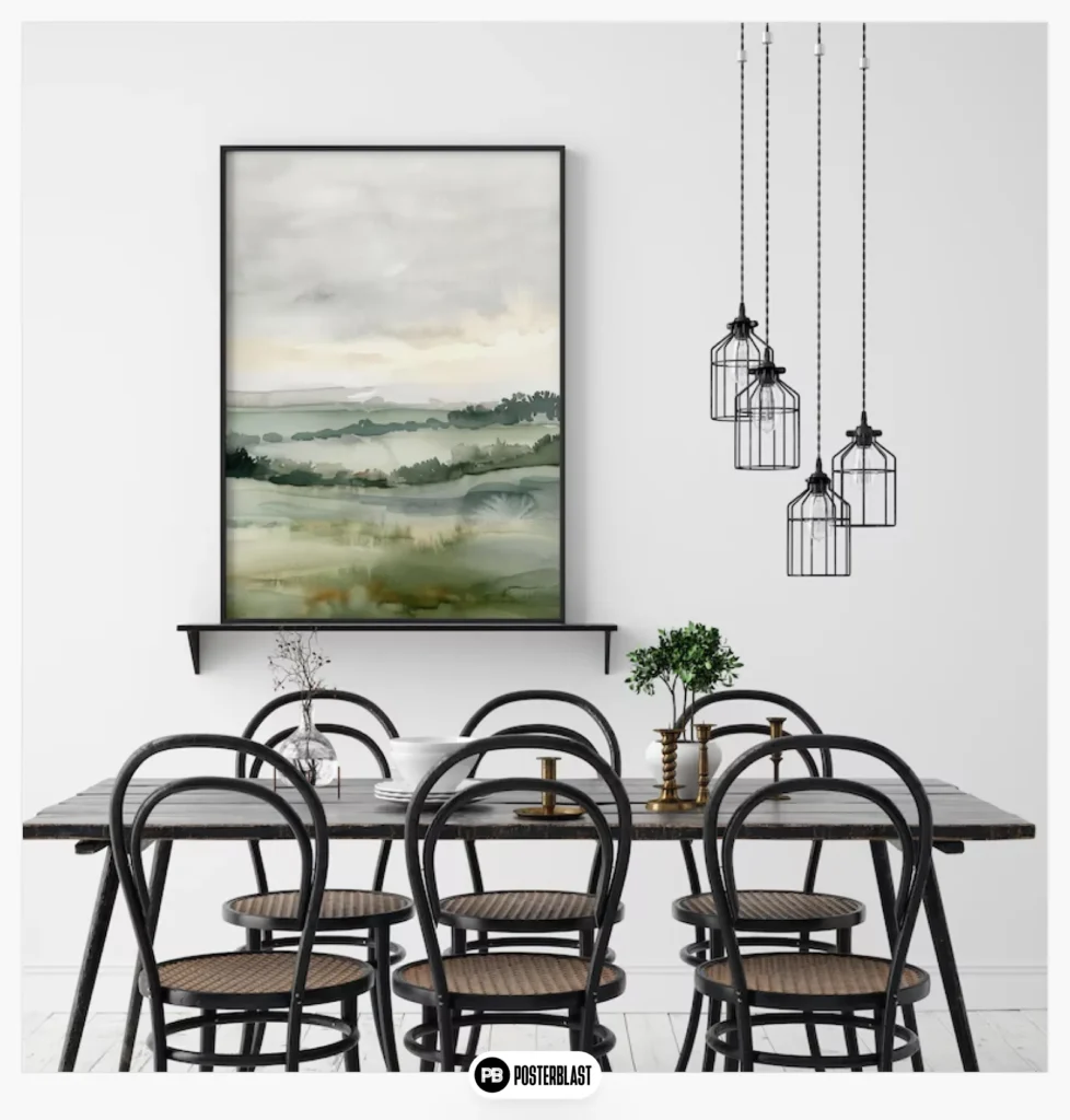 Watercolor landscape digital print