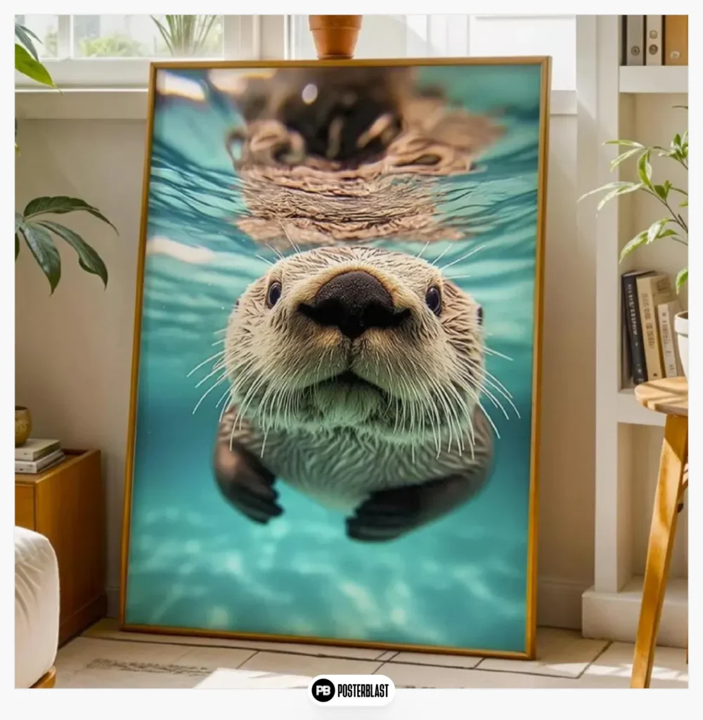 Wildlife Poster, Ocean Animal Wall Decor