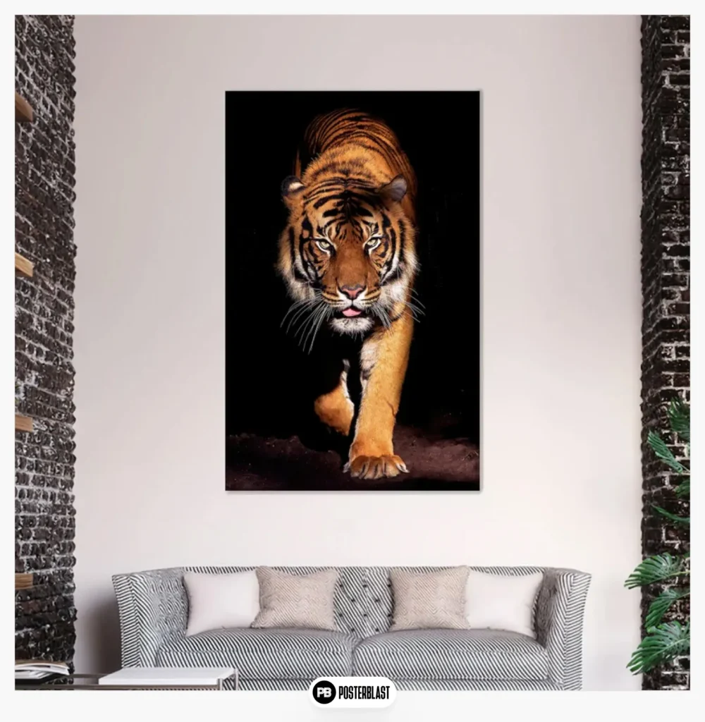 Tiger Canvas Art: Wildlife Animal Poster