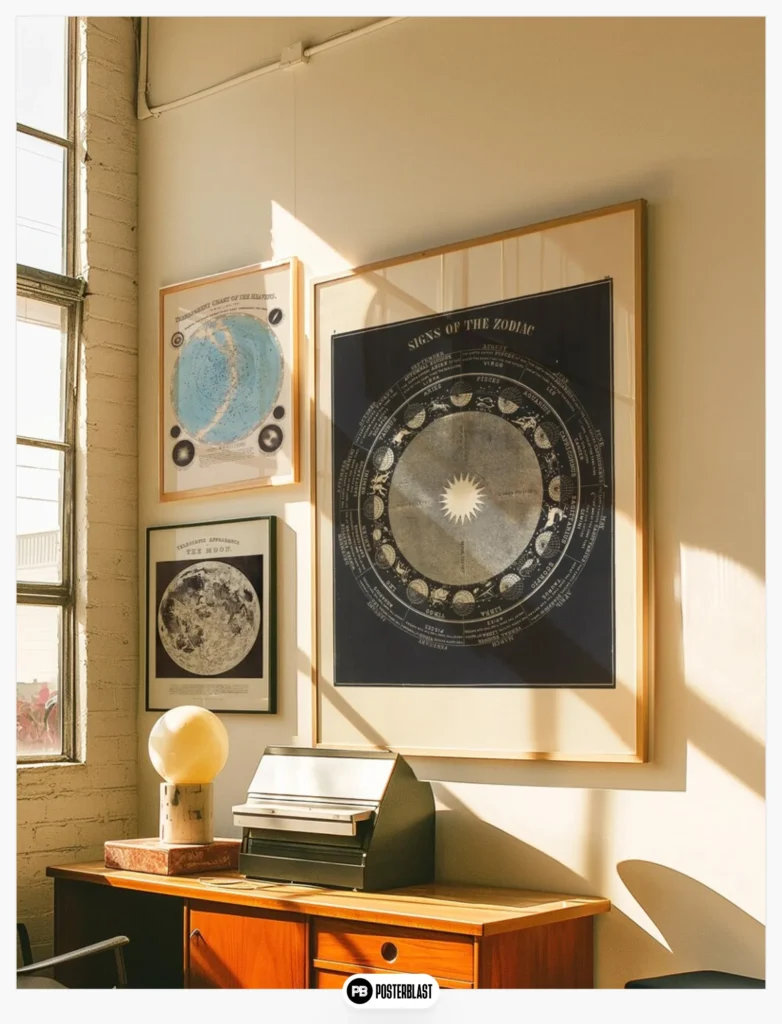 constellation map, poster