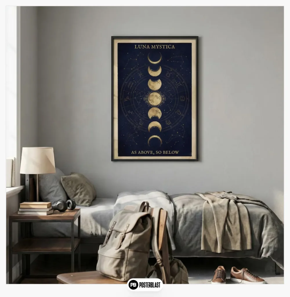 Celestial Zodiac Wheel Poster 