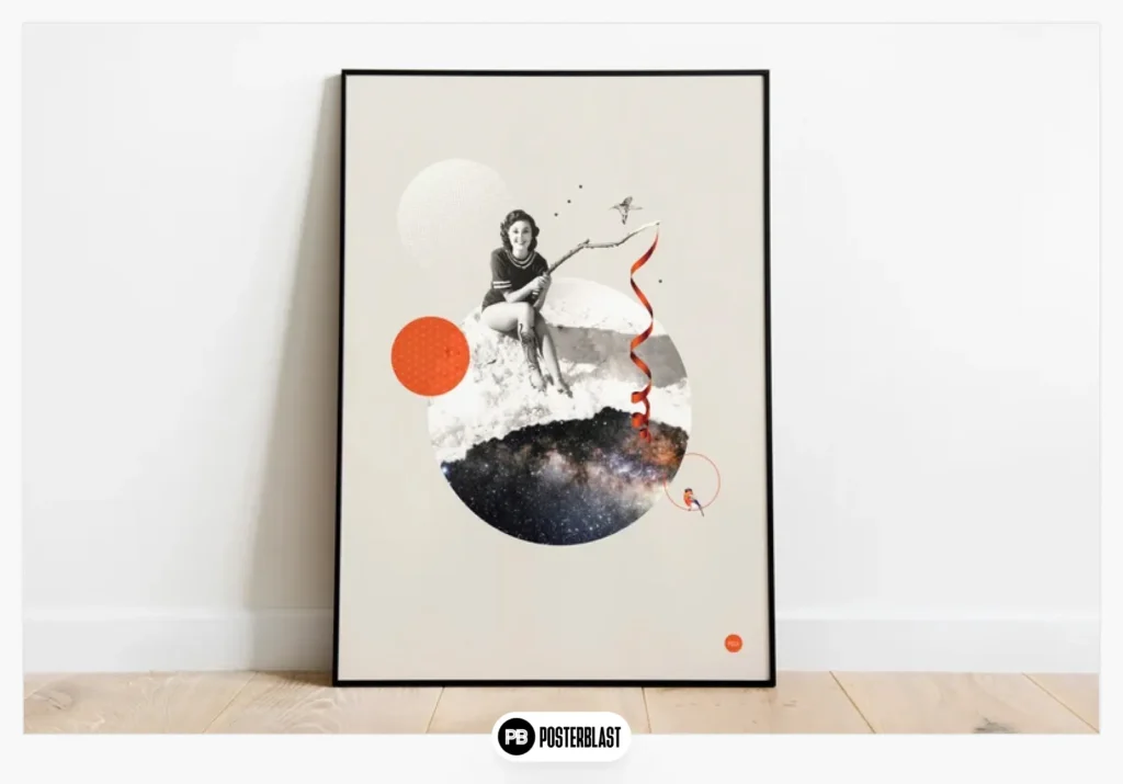 Vintage art collage poster Recreation