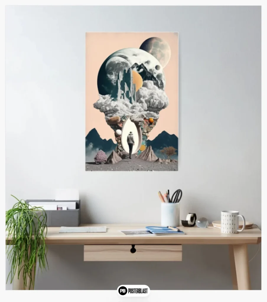 Surreal Collage Art Poster