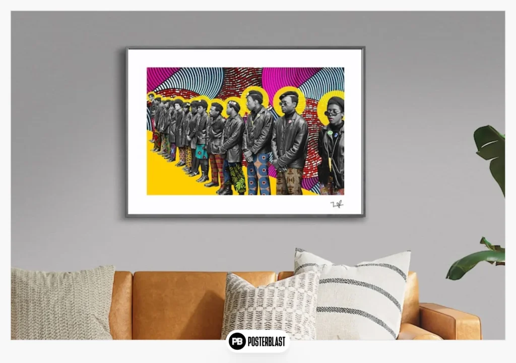 Black Panthers Art Print: Edition 02, Collage of African Fabrics