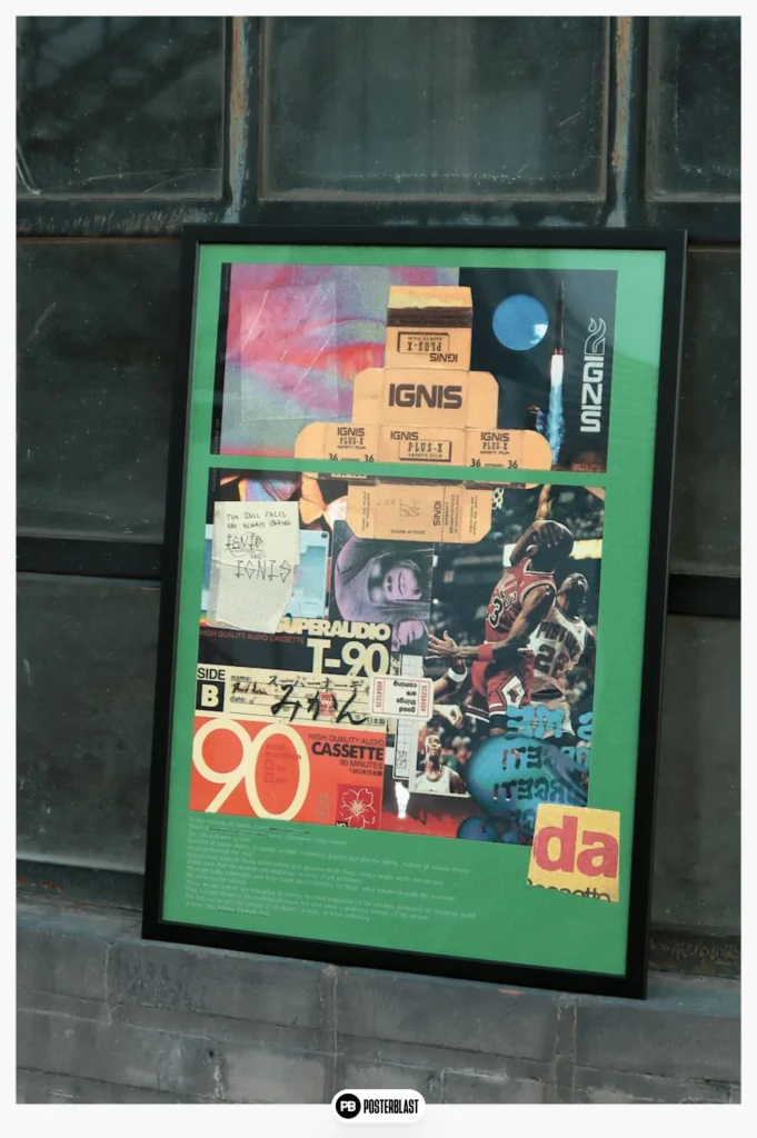 Retro collage poster - Wall art prints