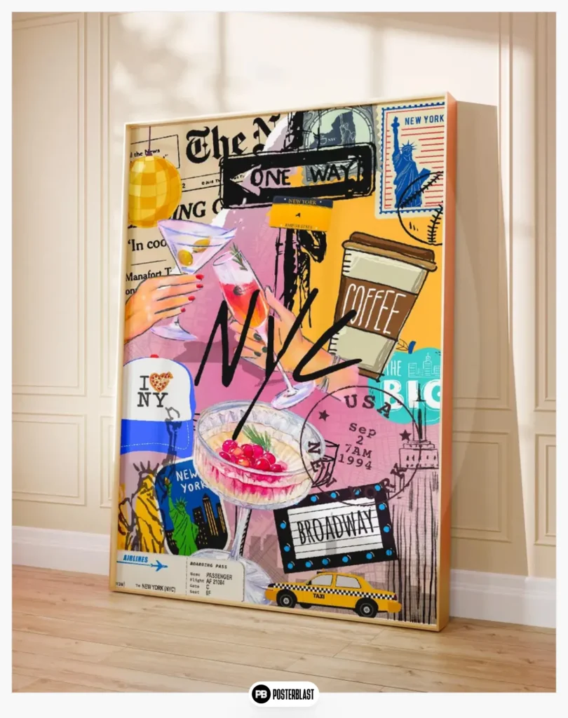 NYC collage art print