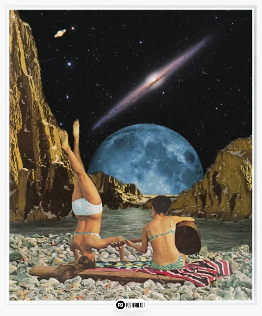 Vintage Collage Art Poster