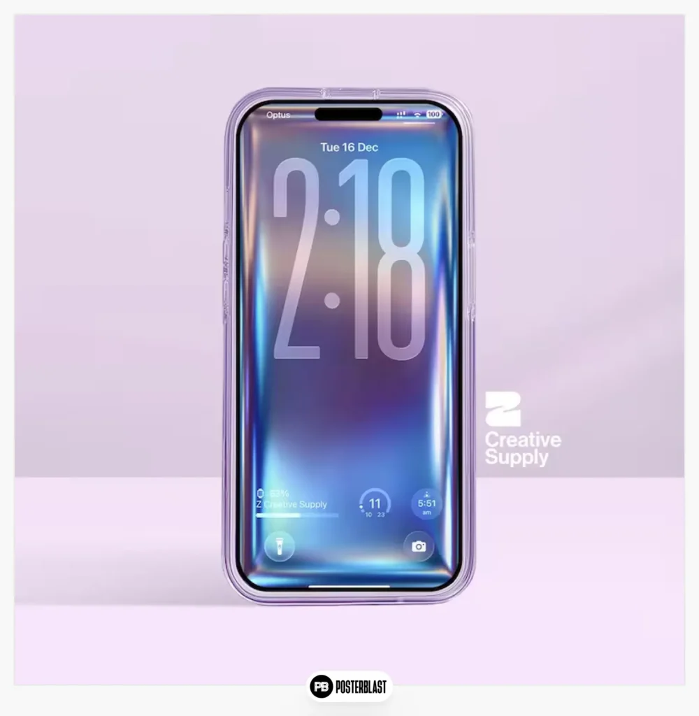 Retro Holographic Gradient Wallpaper