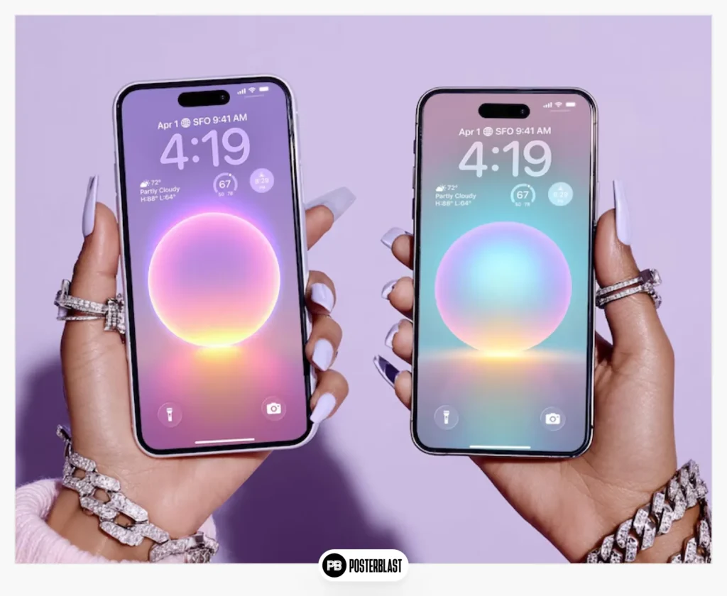 Abstract Gradient Lock Screen