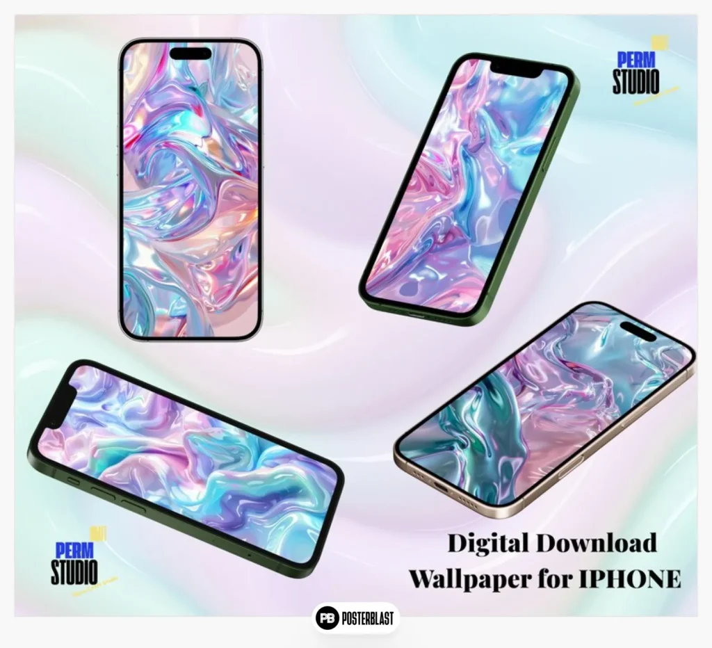 Dreamy Holographic iPhone Wallpapers