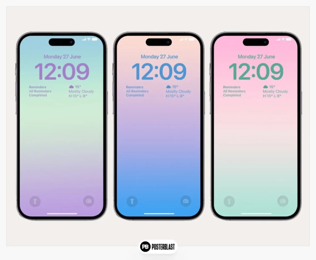 Soft Pink Blue iPhone Backgrounds