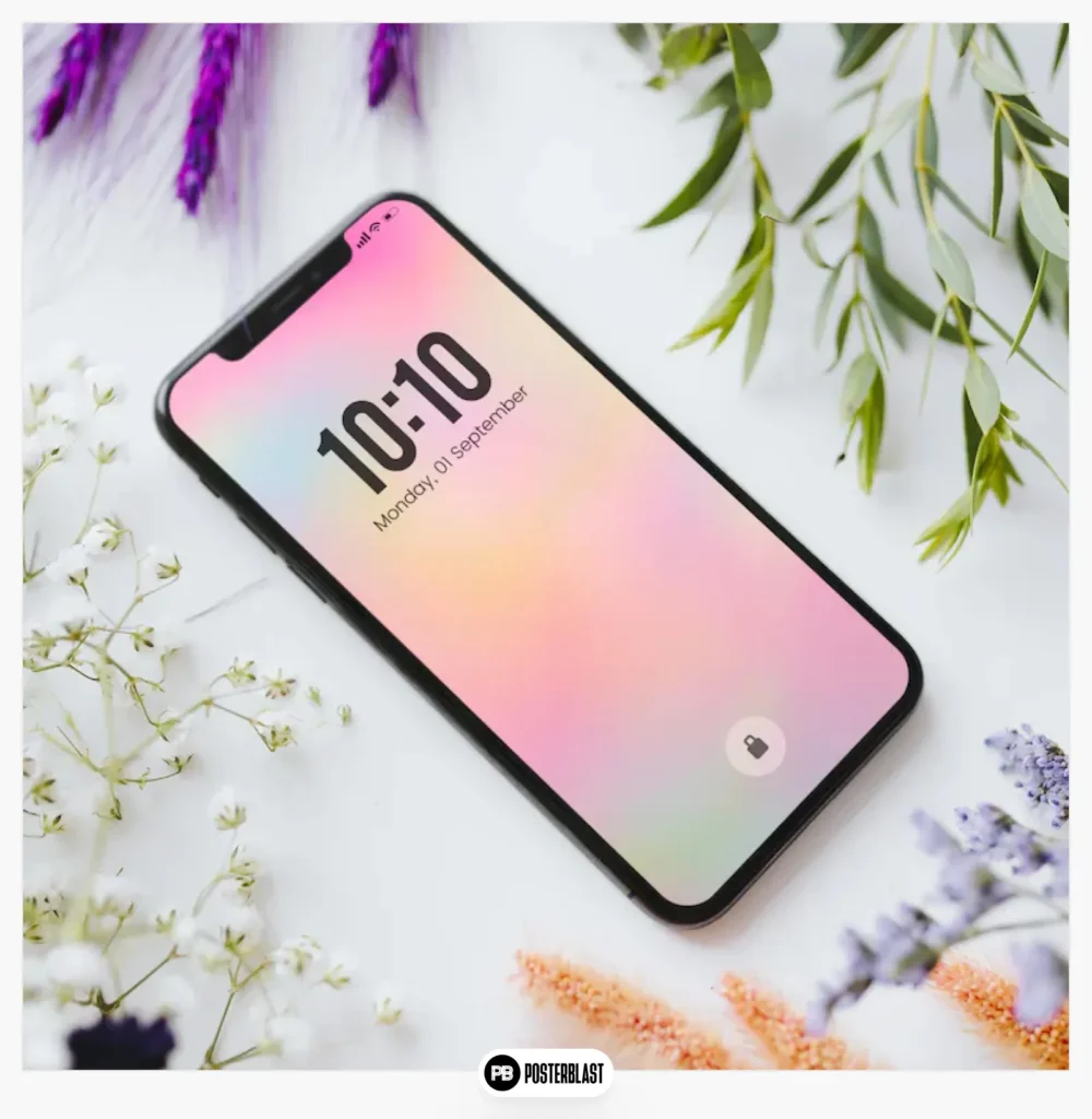 Unicorn Pastel Rainbow Holographic Phone Wallpaper