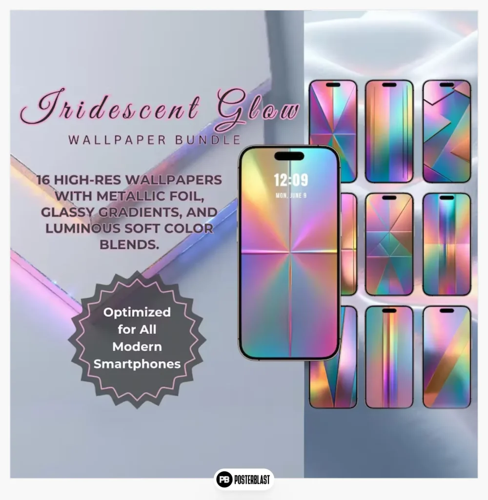 Holographic Foil Phone Wallpaper Bundle