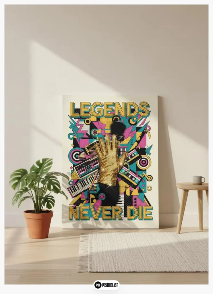 Legends Never Die 80s Memphis Poster