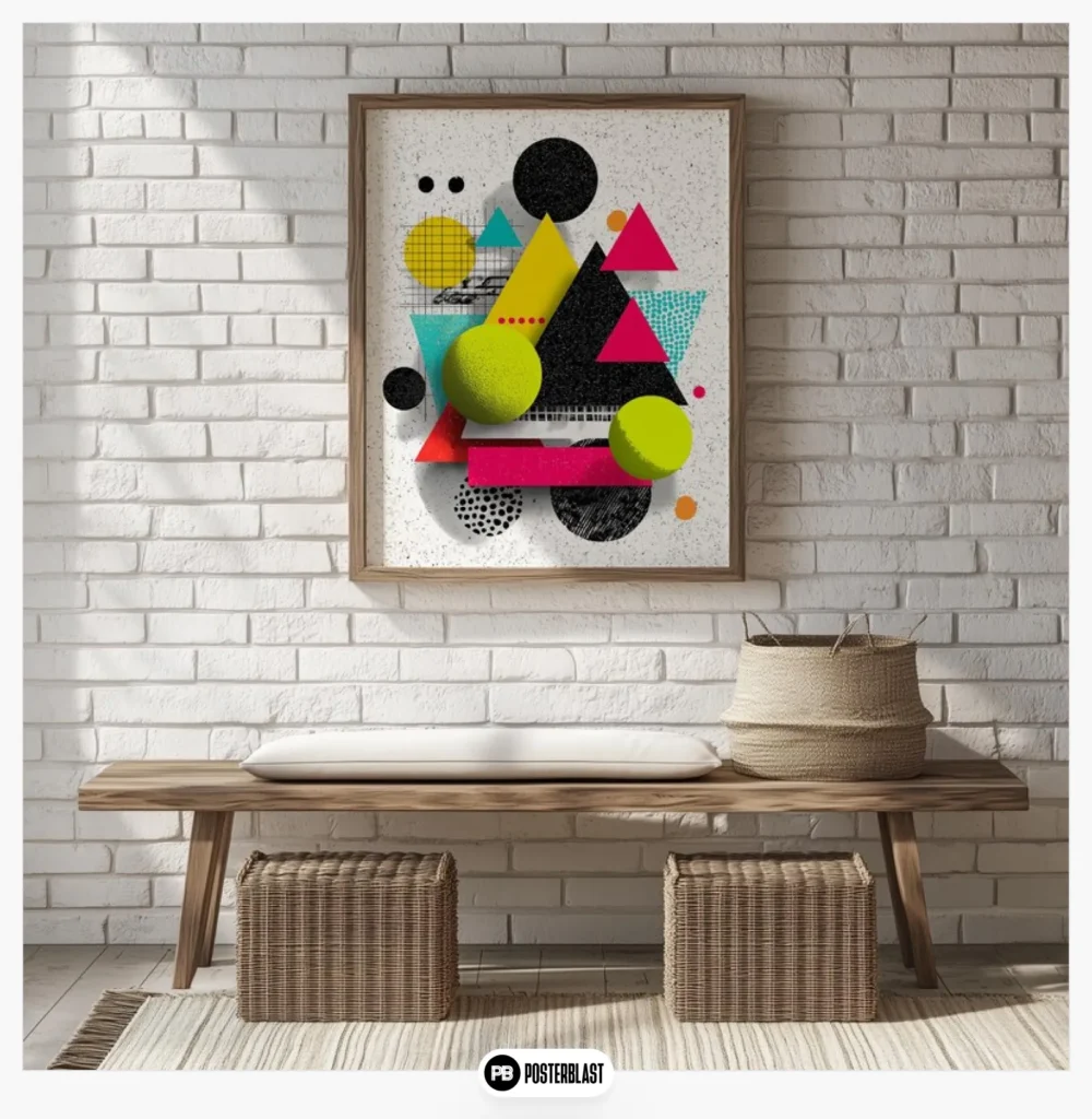 Bold geometric wall art