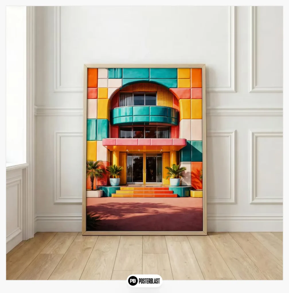 Wes Anderson-style art print