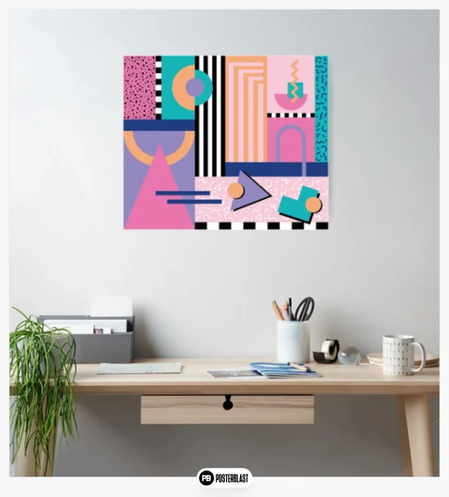 Memphis Pattern 90 - Retro 90s / 80s Poster
