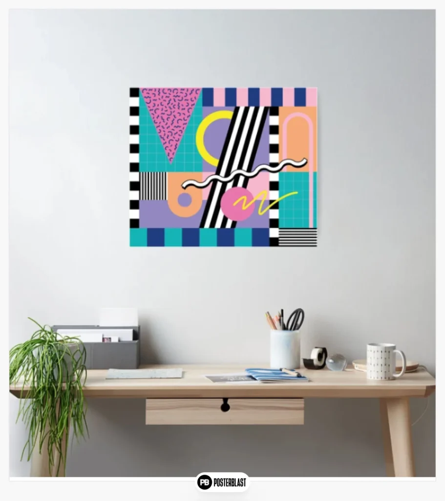 Memphis Pattern 91 - Retro 90s / 80s Poster