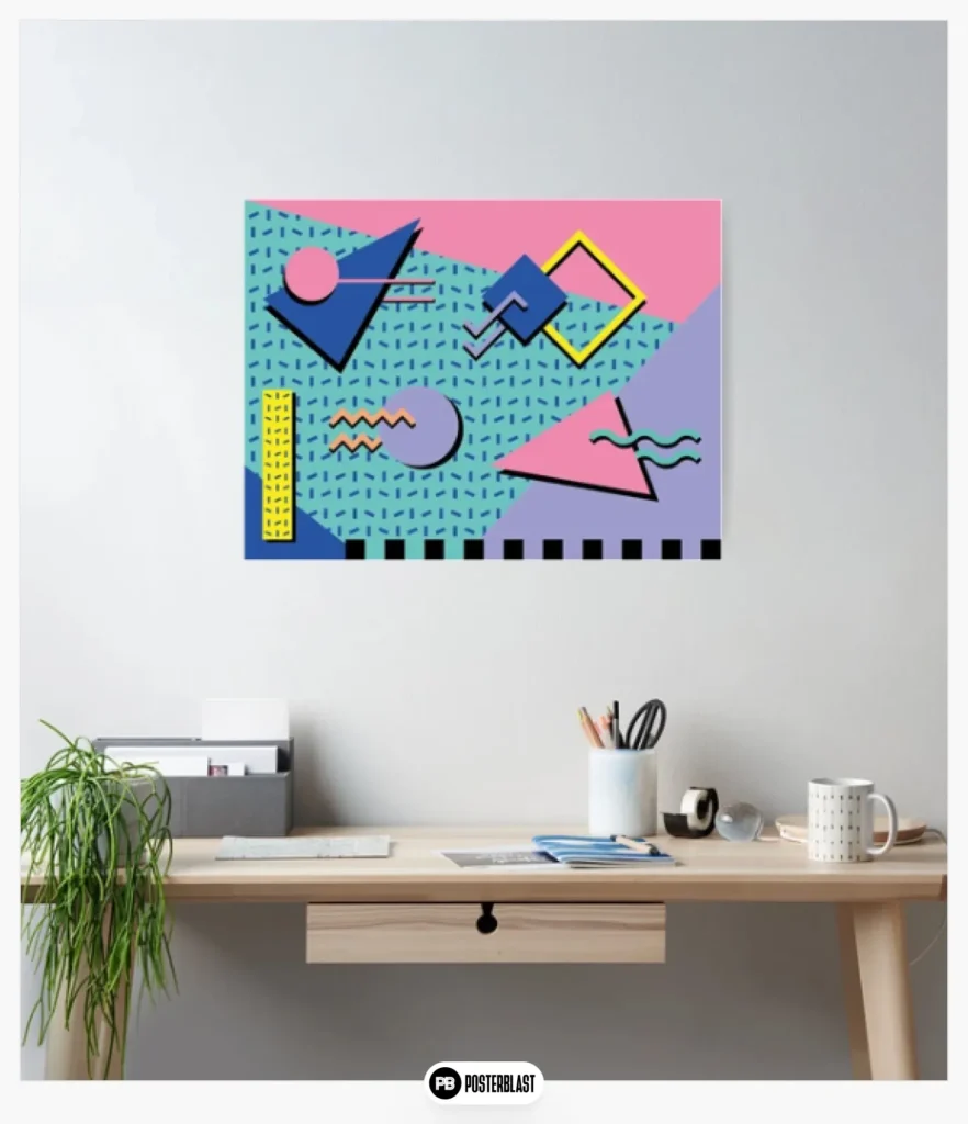 Memphis Pattern 14 - Retro 90s / 80s Poster
