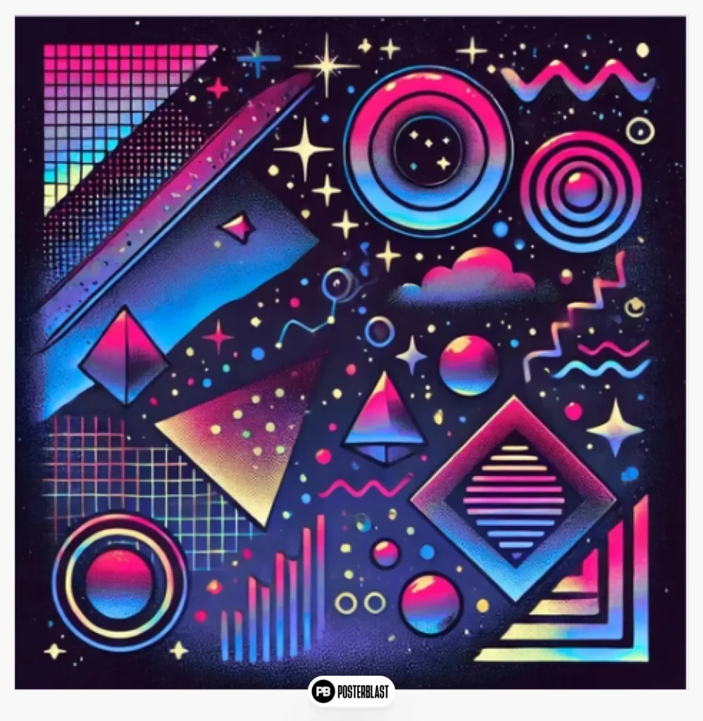 memphis pattern Poster
