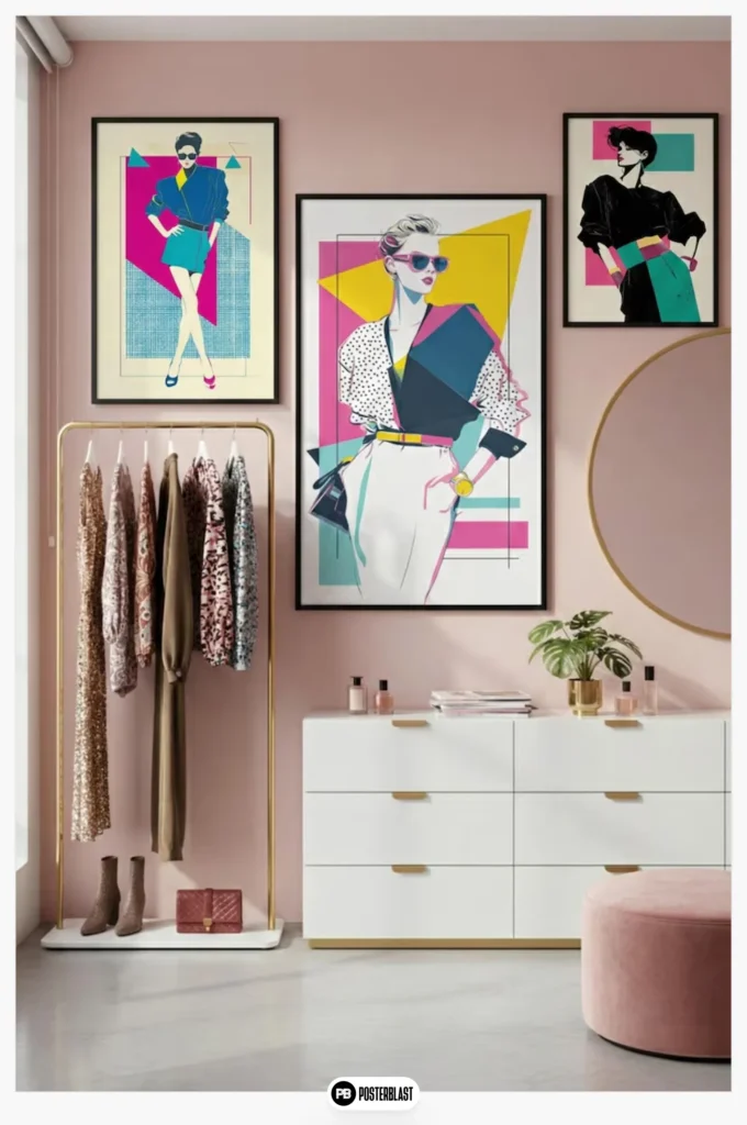 80s fashion poster | Retro pop art Memphis style illustrations