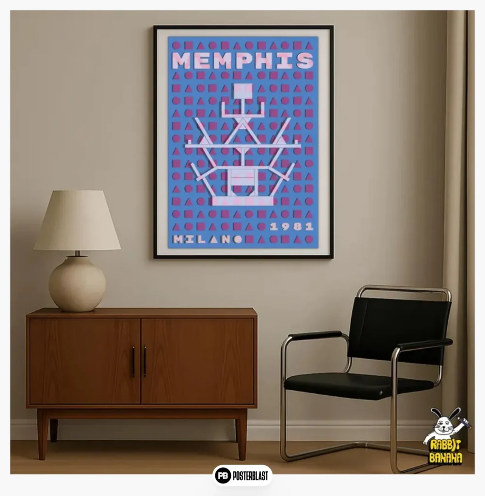 Memphis Movement Poster – 1980s Design Art Print 