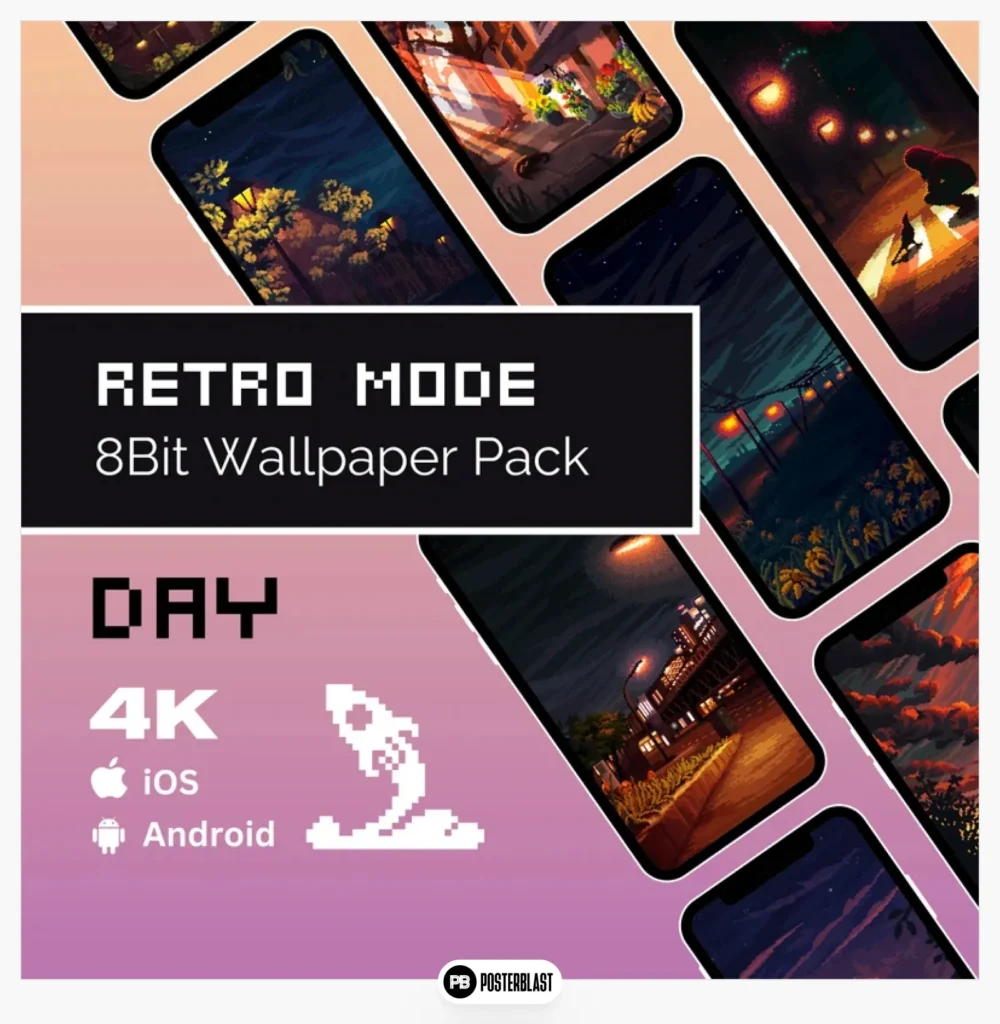 Times of the Day • Aesthetic pixel art wallpaper pack for mobile