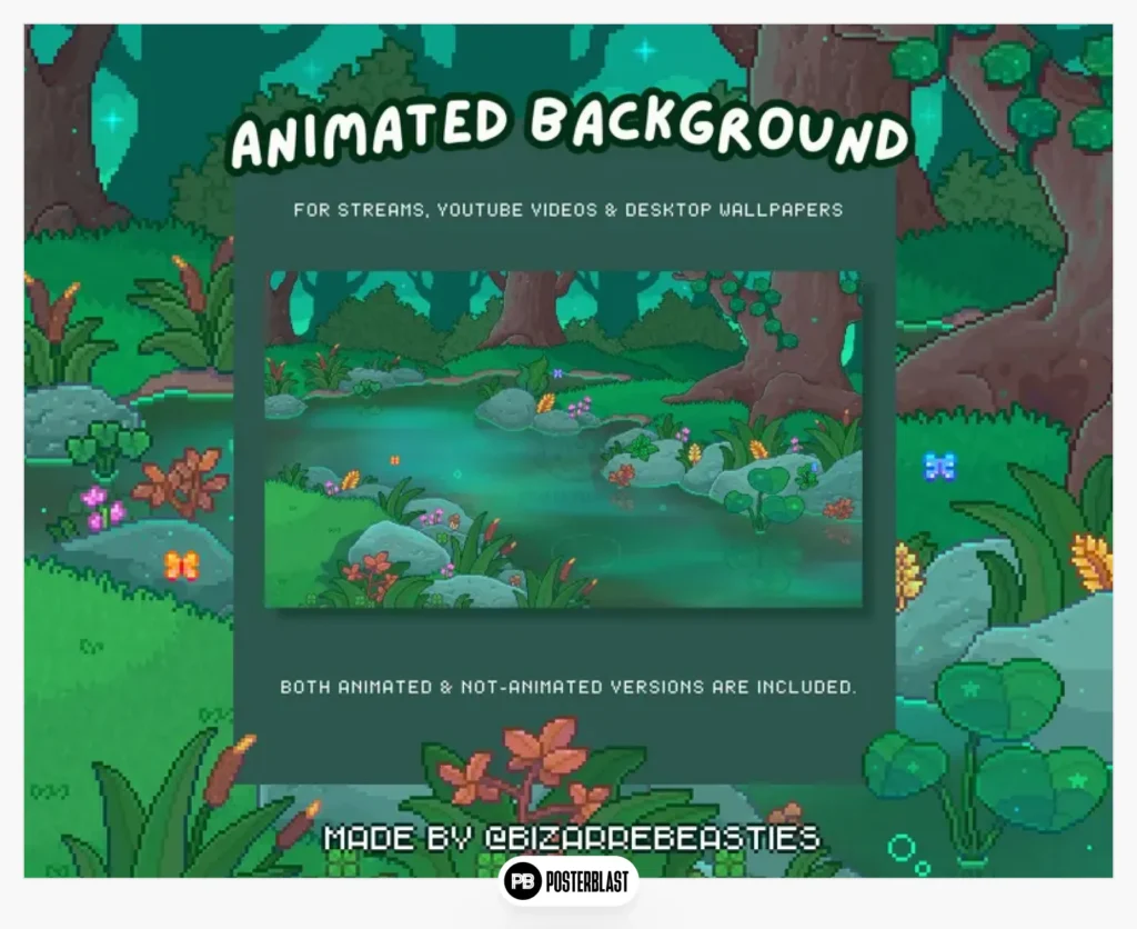 1 animated pixel art background