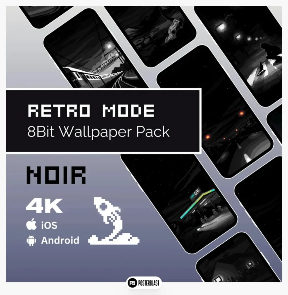 Black • Aesthetic Pixel Art wallpaper pack for mobile