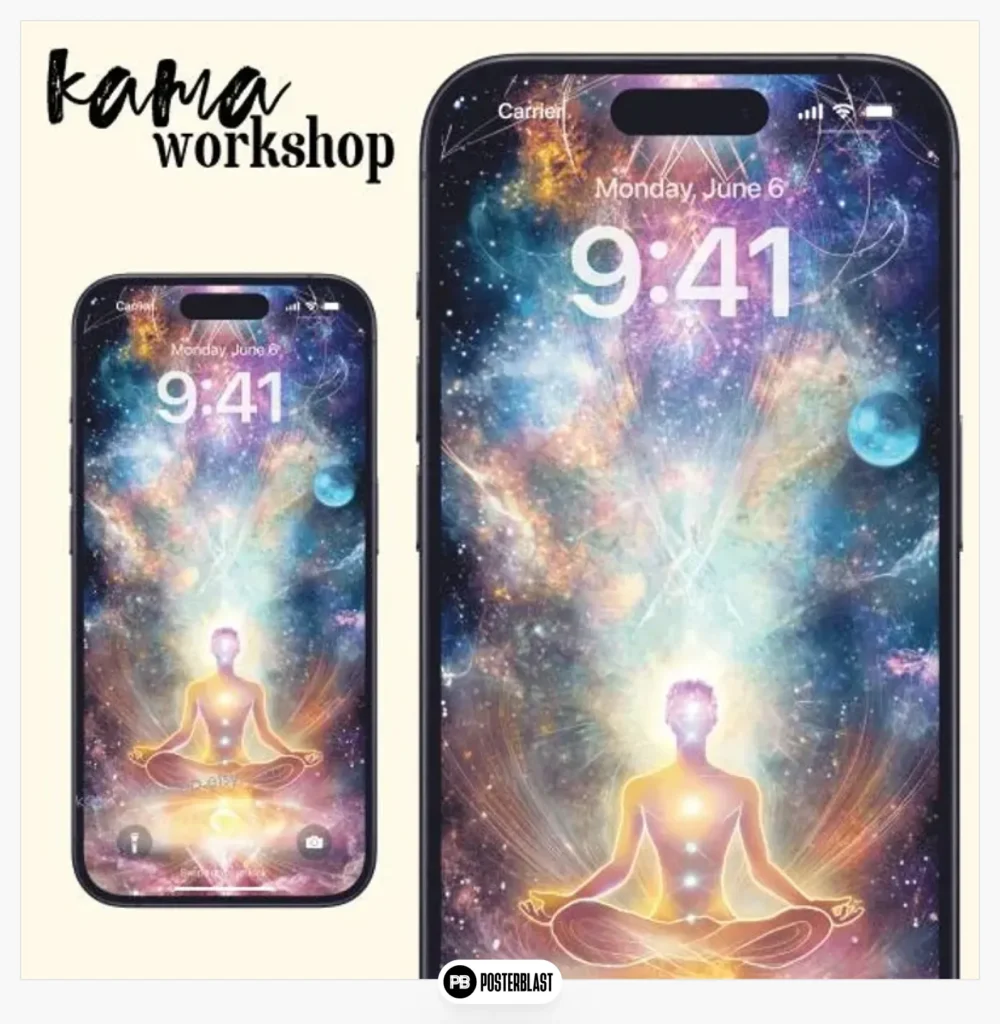 Smartphone wallpaper: Meditation of light to infinity