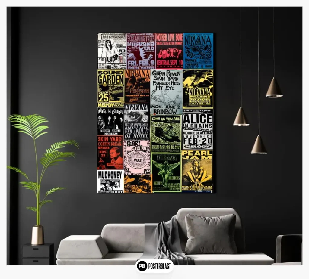 Grunge Concert Flyers Art Print: Nirvana