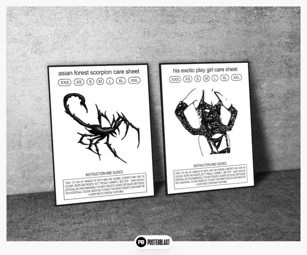 grunge and black and white posters