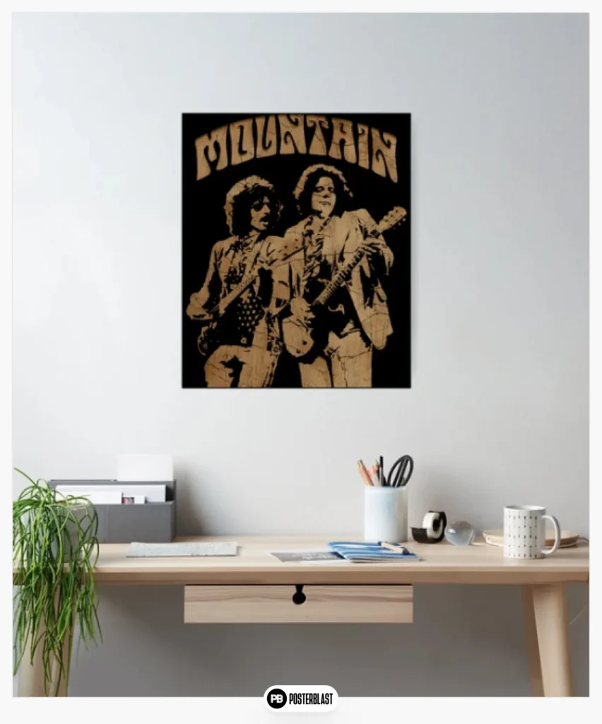 Mountain Rock Distressed Grunge Poster