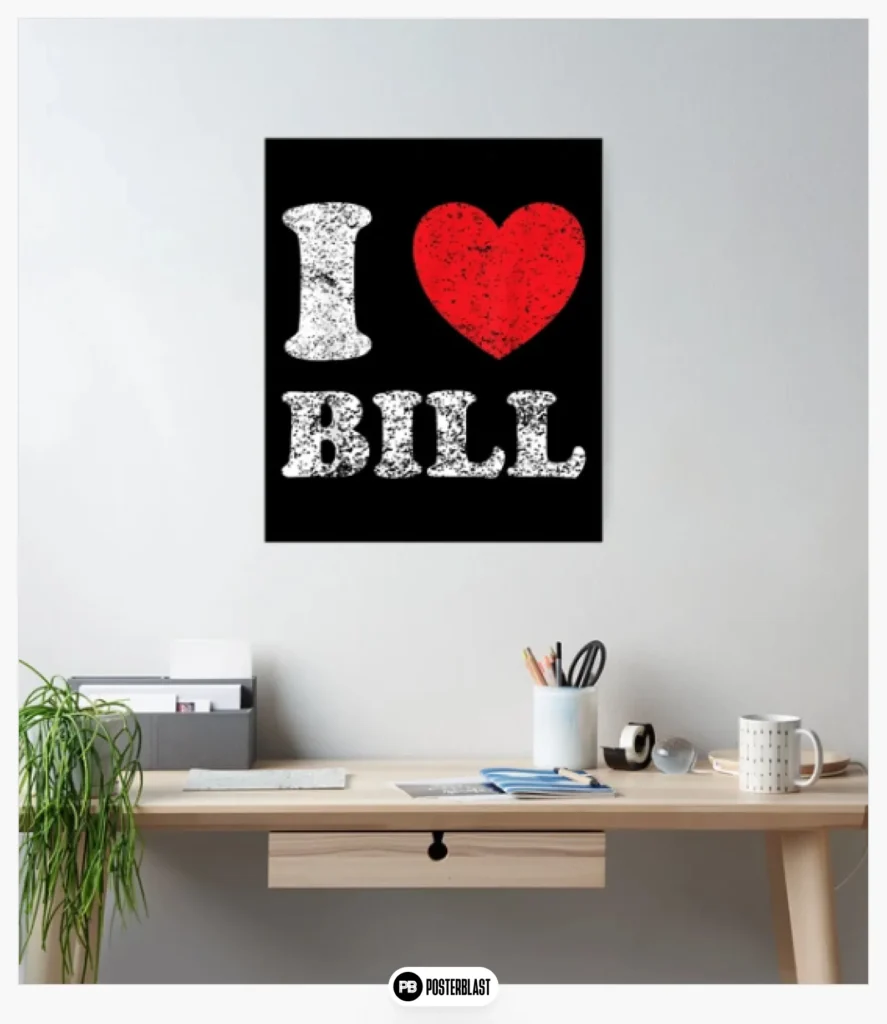 Distressed Grunge Worn Style Love Bill Poster