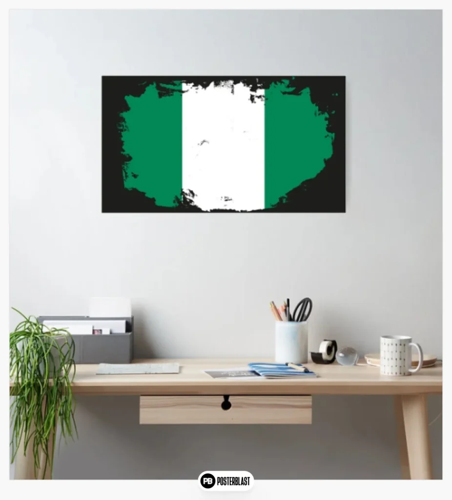 Nigeria National Flag | Distressed Grunge Poster